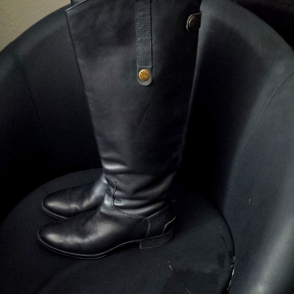 Sam Edelman Black Leather Riding Boots, size 6.5 - Picture 1 of 7